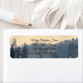 Étiquette Forêt d'hiver rustique Frost Joyeux Noël (En situation)