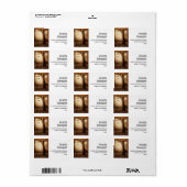 Étiquette Forêt magique avec lumières de fée Adresse (Feuille entière)