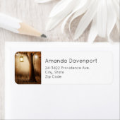 Étiquette Forêt magique avec lumières de fée Adresse (En situation)