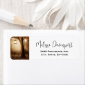 Étiquette Forêt magique avec lumières de fée Adresse (En situation)