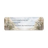 Étiquette Forever Loving You From Afar Funeral Memorial  (Devant)