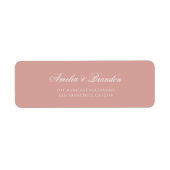 Étiquette Formal Classic Dusty Rose Script Wedding Address (Devant)