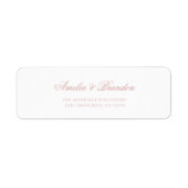 Étiquette Formal Classic Dusty Rose Script Wedding Address (Devant)