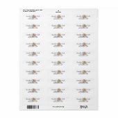 Étiquette Forme Beige Alaska (Feuille entière)