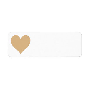 Étiquette Forme de coeur mou Burly Wood