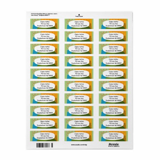 Étiquette Formes Abstraites (Feuille entière)