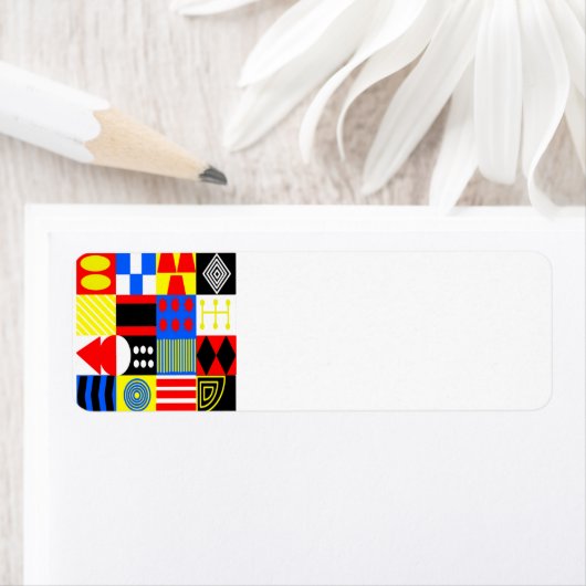 Étiquette Formes Bauhaus (En situation)