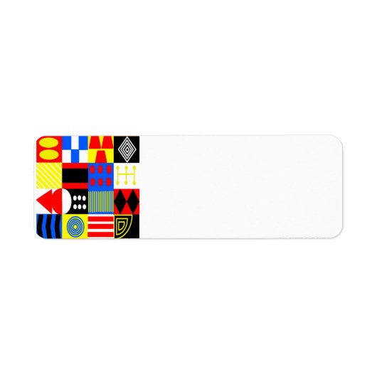 Étiquette Formes Bauhaus (Devant)