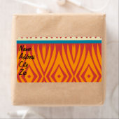 Étiquette Formes dans de rétros couleurs (En situation)