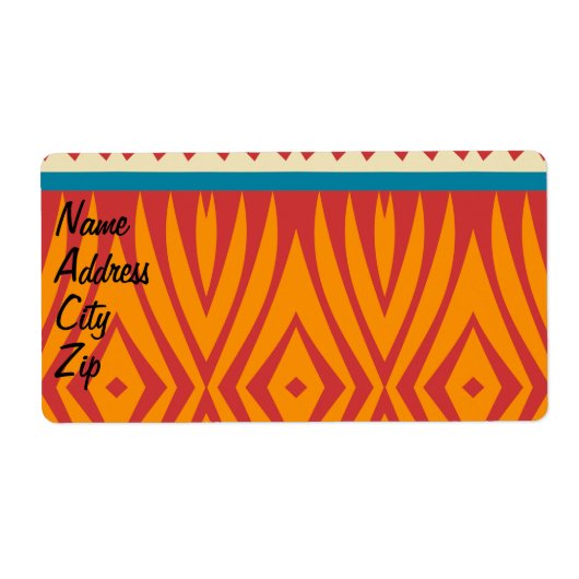 Étiquette Formes dans de rétros couleurs (Devant)