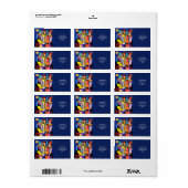 Étiquette Formes de faces Abstraites mignonnes Imaginaires (Feuille entière)