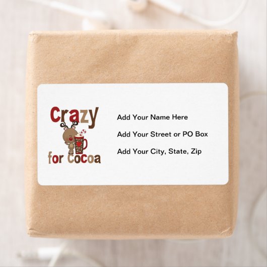 Étiquette Fou pour le cacao (En situation)