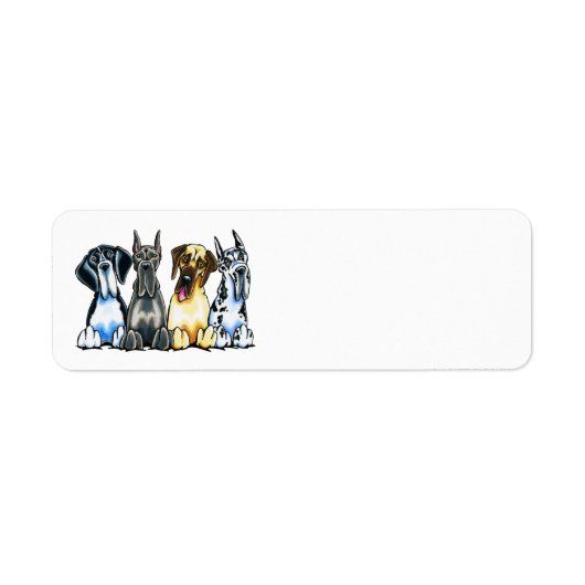 Étiquette Four Great Danes (Devant)