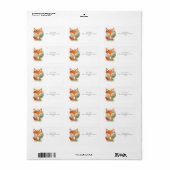 Étiquette Fox et mooning (Feuille entière)