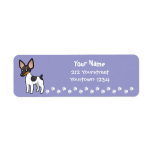 Étiquette Fox Terrier de Rat terrier/jouet de bande dessiné
