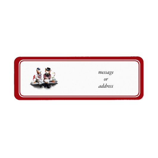 Étiquette Foxy Couple (Ajouter Votre Texte) (Devant)