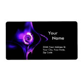 Étiquette FRACTAL ROSE 1 bleu rose pourpre noir (Devant)