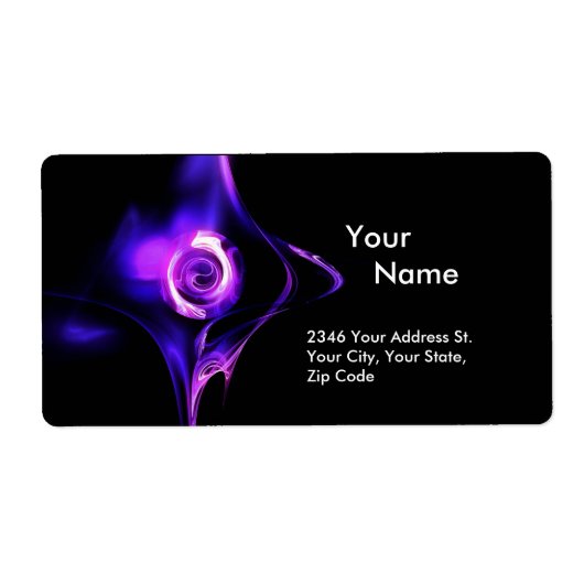 Étiquette FRACTAL ROSE 1 bleu rose pourpre noir (Devant)