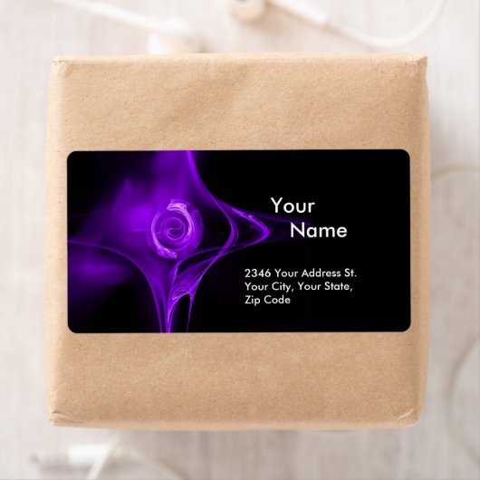 Étiquette FRACTAL ROSE 1 Violet violet noir (En situation)