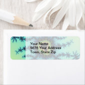 Étiquette Fractale verte de mer (En situation)