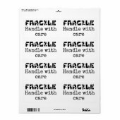 Étiquette Fragile (Feuille entière)