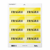 Étiquette Fragile (Feuille entière)
