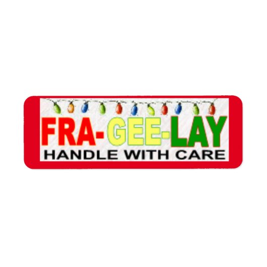 Étiquette Fragile (Devant)