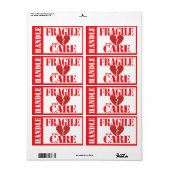 Étiquette Fragile (Feuille entière)