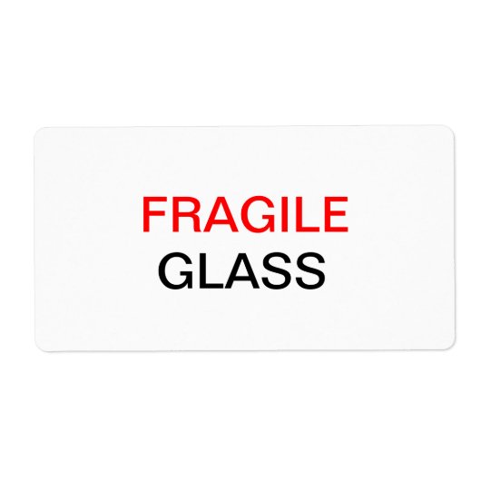 Étiquette Fragile - Emballage et déplacement de verre (Devant)