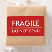 Étiquette Fragile / Ne pas plier Red Bold Mailing (En situation)