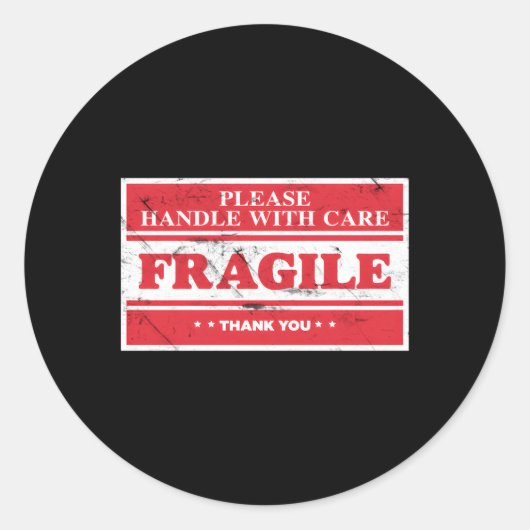 Étiquette Fragile S'Il Vous Plaît Manipuler Avec S (Devant)