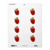Étiquette Fraise (Feuille entière)