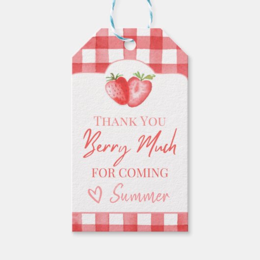 Étiquette Fraise Favour | Fraises Fête d'anniversa (Devant)