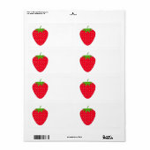 Étiquette Fraise rouge. (Feuille entière)