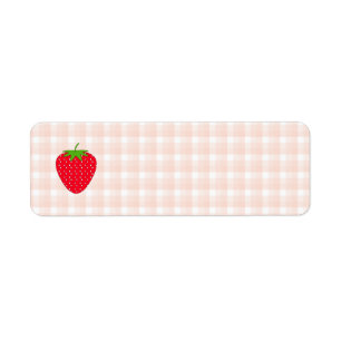 Étiquette Fraise rouge sur le contrôle de guingan
