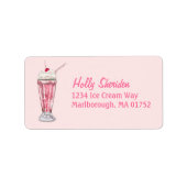 Étiquette Fraise Shake (Devant)