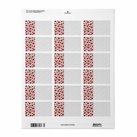 Étiquette Fraises (Feuille entière)