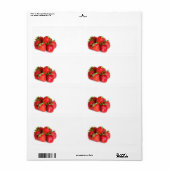 Étiquette Fraises (Feuille entière)