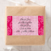 Étiquette Framboise et damas rose (En situation)