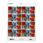 Étiquette Framboises et bleuets (Feuille entière)