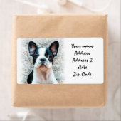 Étiquette français d'expédition de bulldog (En situation)