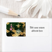 Étiquette française chic, victorienne, abeille, florale, feu (En situation)