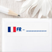 Étiquette France id postcrossing (En situation)