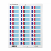 Étiquette France Return Address Label (Feuille entière)