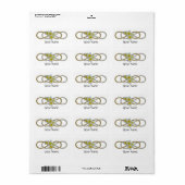 Étiquette Frangipani double infinité BiColor (Feuille entière)