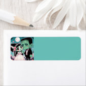 Étiquette Frankenstein in Love Retourner l'adresse Label (En situation)