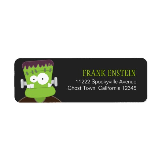 Étiquette Frankenstein Monster Adresse de retour (Devant)