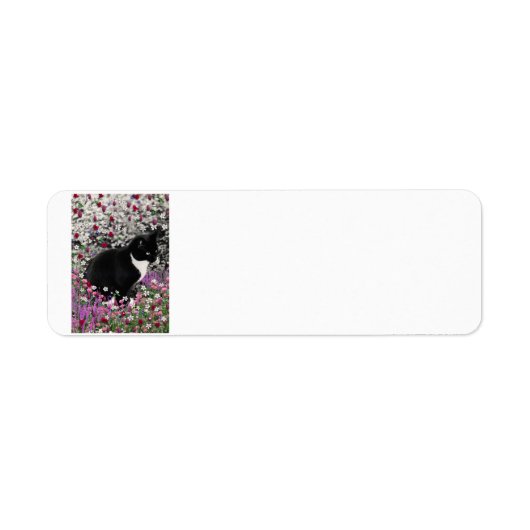 Étiquette Frappes en Fleurs II - Tuxedo Kitty Cat (Devant)
