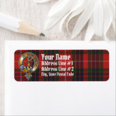 Étiquette Fraser Lovat Tartan & Badge (En situation)