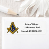 Étiquette Freemason Masonic Carré et Compass (En situation)